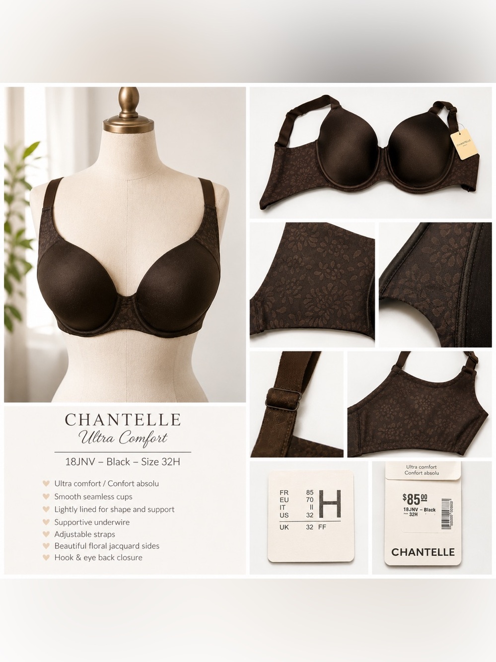 Chantelle Black Women's Bra.

Brand new with tags